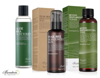 Benton Aloé BHA toner / Benton csiga-méh Skin toner / Benton Deep zöld teás toner